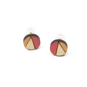 divided lines studs - orange and red