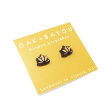 Load image into Gallery viewer, Lotus Flower Stud Earrings