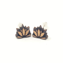 Load image into Gallery viewer, Lotus Flower Stud Earrings